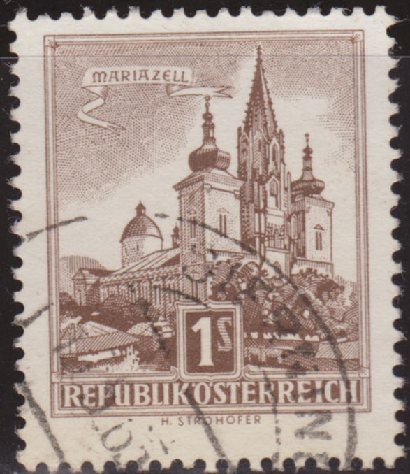 Austria 1957 Scott 622 Sello º Christkindl Church 2S Timbre Autriche Osterreich